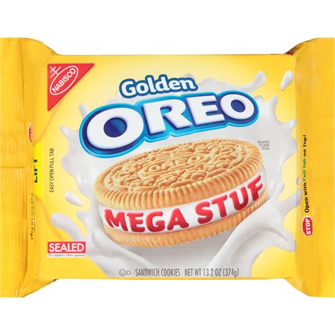 mega oreos|Nabisco Oreo Mega Stuf Golden Sandwich Cookies, .